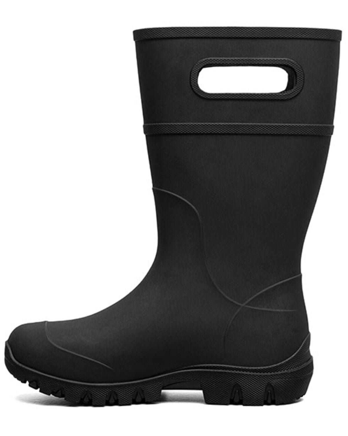Image #3 - Bogs Boys' Essential Tall Rain Boots - Round Toe, Black, hi-res