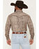 Image #4 - Cowboy Hardware Men's Tooled Floral Print Long Sleeve Snap Stretch Western Shirt, Tan, hi-res