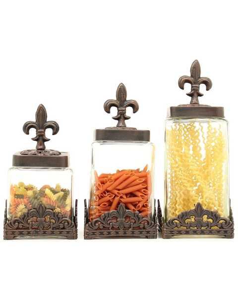 Image #1 - Western Moments Monarch Canisters - Set of 3, Brown, hi-res