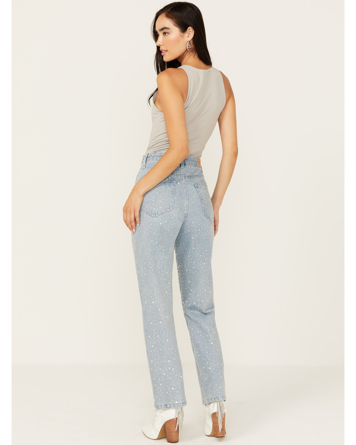 Image #3 - Show Me Your Mumu Women's Light Wash Icon Straight Jeans, Light Wash, hi-res