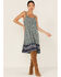 Image #1 - Bila Women's Floral Border Print Sleeveless Mini Sundress, Blue, hi-res