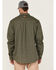 Image #4 - Hawx Men's FR Plaid Print Woven Long Sleeve Button-Down Work Shirt, Olive, hi-res