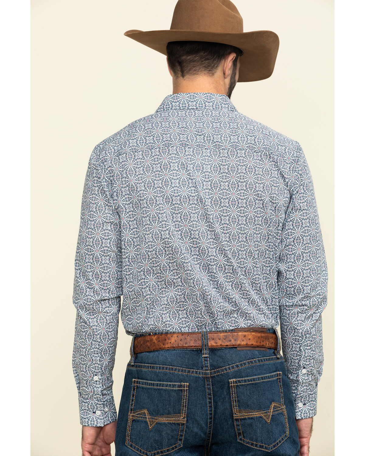 Image #2 - Gibson Men's Kaleidoscope Geo Print Long Sleeve Western Shirt, , hi-res