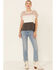 Image #2 - Wishlist Women's Wide Stripe Colorblock Dolman Short Sleeve Top, Taupe, hi-res