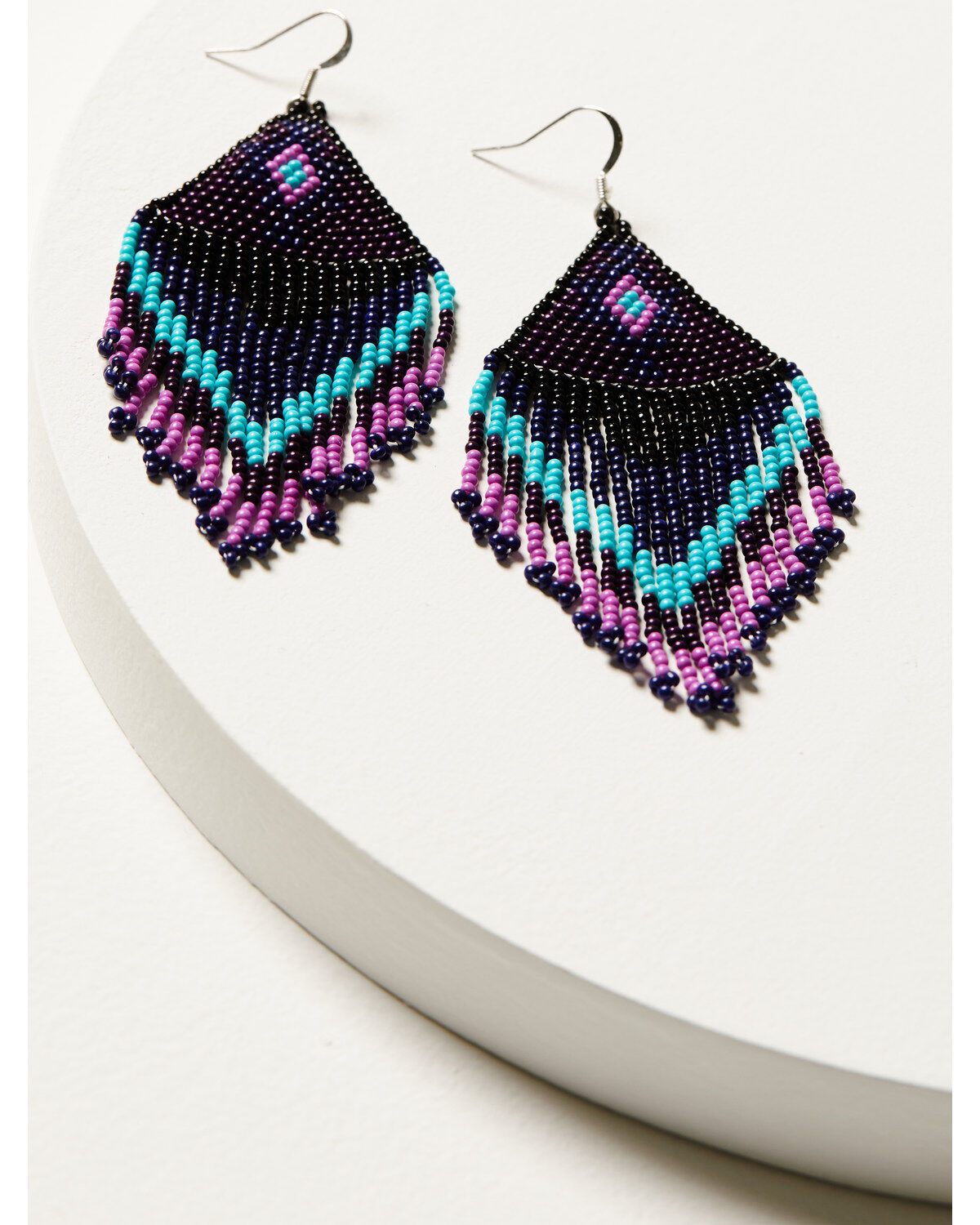 Image #1 - Idyllwind Women's Merlyn Beaded Fringe Earrings, Silver, hi-res