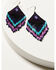 Image #1 - Idyllwind Women's Merlyn Beaded Fringe Earrings , Silver, hi-res