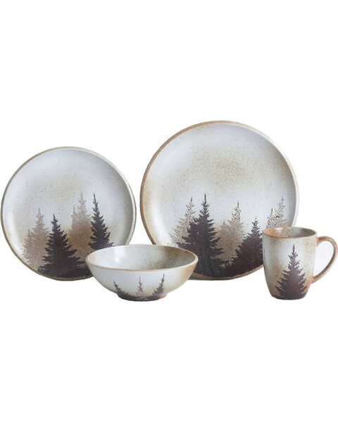 Image #1 - HiEnd Accents 16-piece Clearwater Pines Dinnerware Set, Multi, hi-res