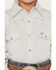 Image #3 - Cowboy Hardware Boys' Geo Print Long Sleeve Pearl Snap Stretch Western Shirt, White, hi-res