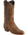 Abilene Women's Oiled Cowhide Western Boots - Square Toe, Olive, hi-res