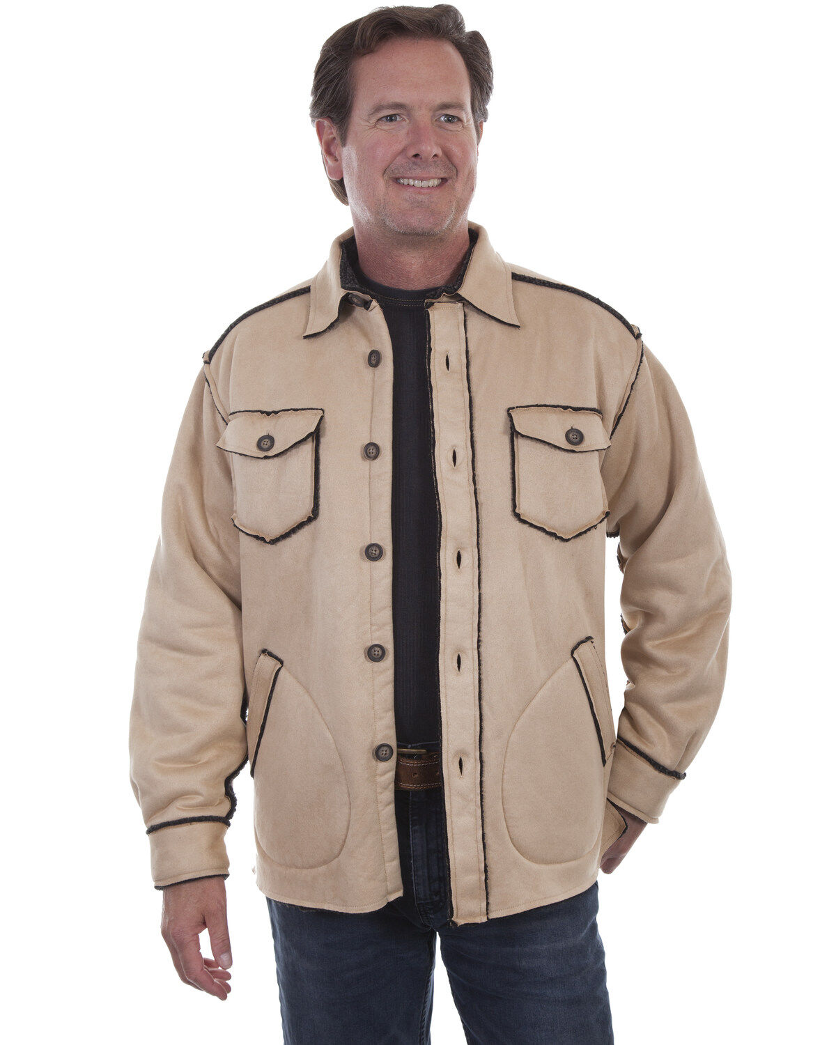 Scully Men's Faux Sherpa Lined Jacket, Tan, hi-res