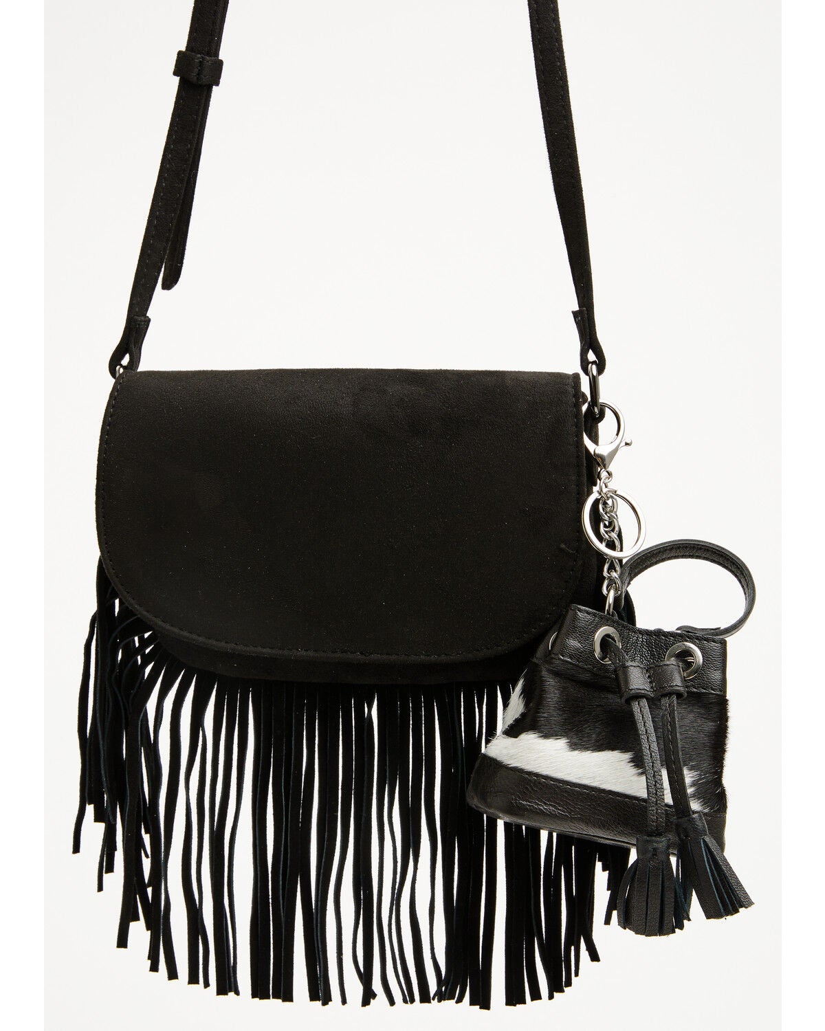 Image #2 - Shyanne Aurora Mini Hair-On Bucket Coin Purse Bag Charm, Black, hi-res