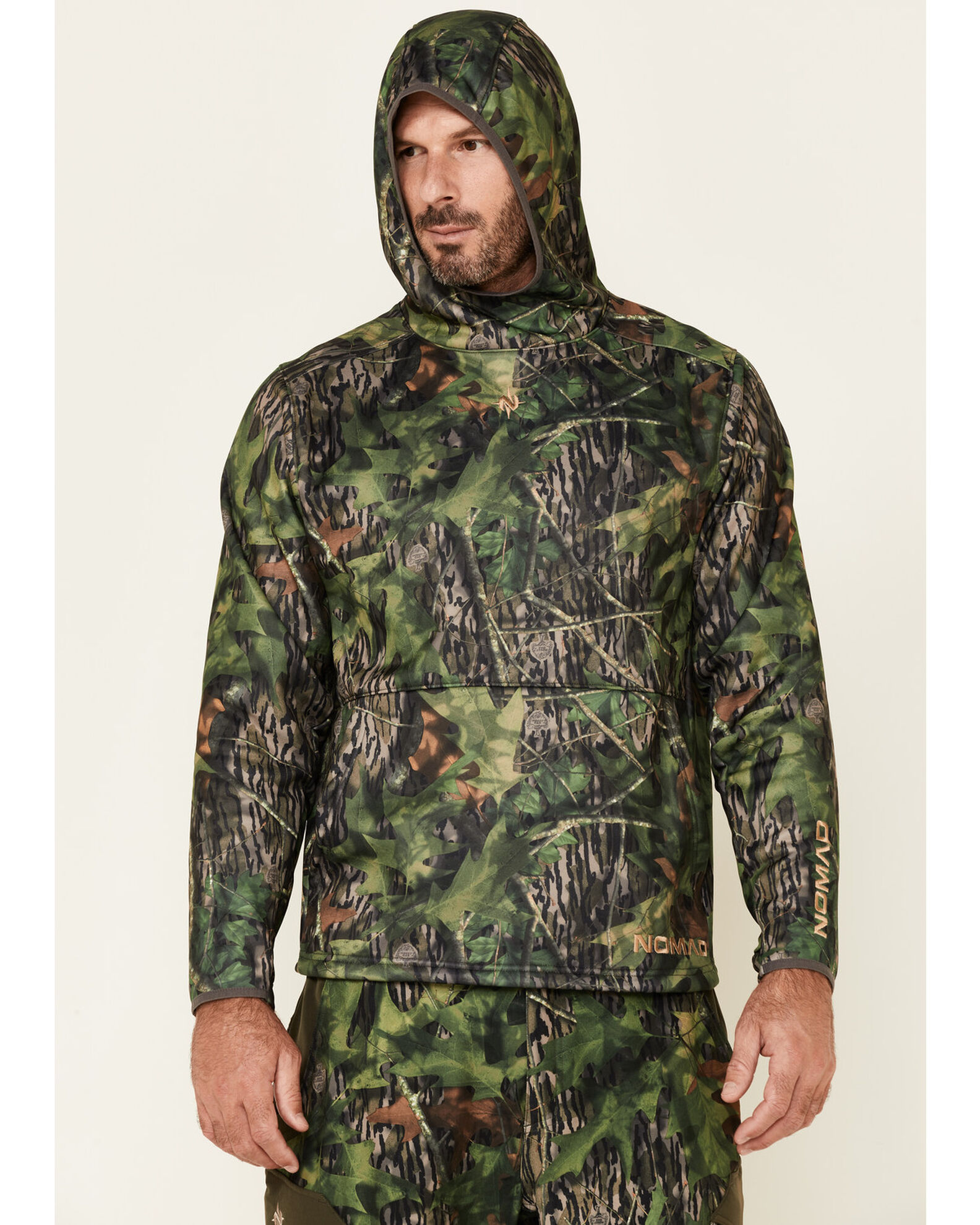 Nomad Men's Shadowleaf Mossy Oak Camo Print Utility Hunting Hoodie