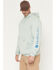 Image #3 - Carhartt Men's Loose Fit Midweight Logo Sleeve Graphic Hooded Sweatshirt, Light Blue, hi-res