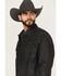 Image #2 - Wrangler Men's Blanket Lined Denim Jacket, Black, hi-res