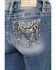Image #2 - Miss Me Women's Light Wash Mid Rise Dreamcatcher Pocket Bootcut Stretch Denim Jeans, Light Wash, hi-res
