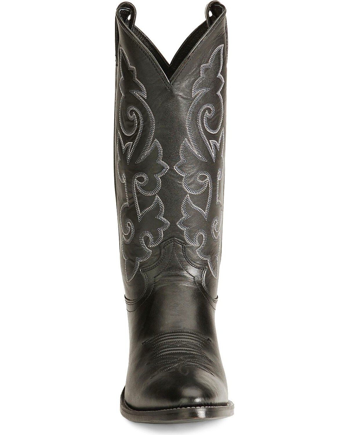 Image #4 - Justin Men's London Calfskin Western Boots - Round Toe, Black, hi-res