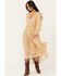 Image #1 - Spell Women's Belladonna Floral Print Midi Dress, Olive, hi-res