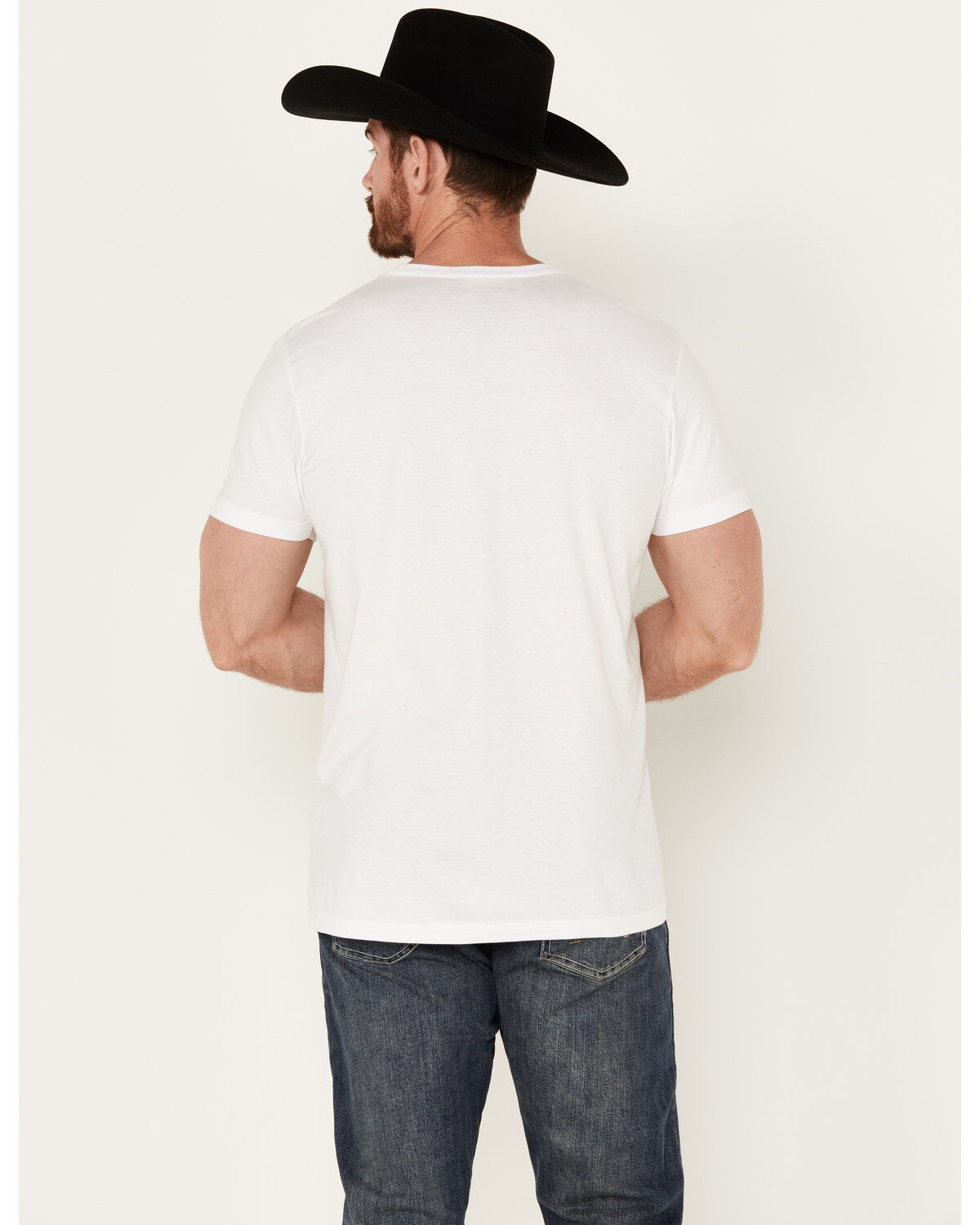 Image #4 - RANK 45® Men's Neil Holmes Bull Rider Short Sleeve Graphic T-Shirt, White, hi-res