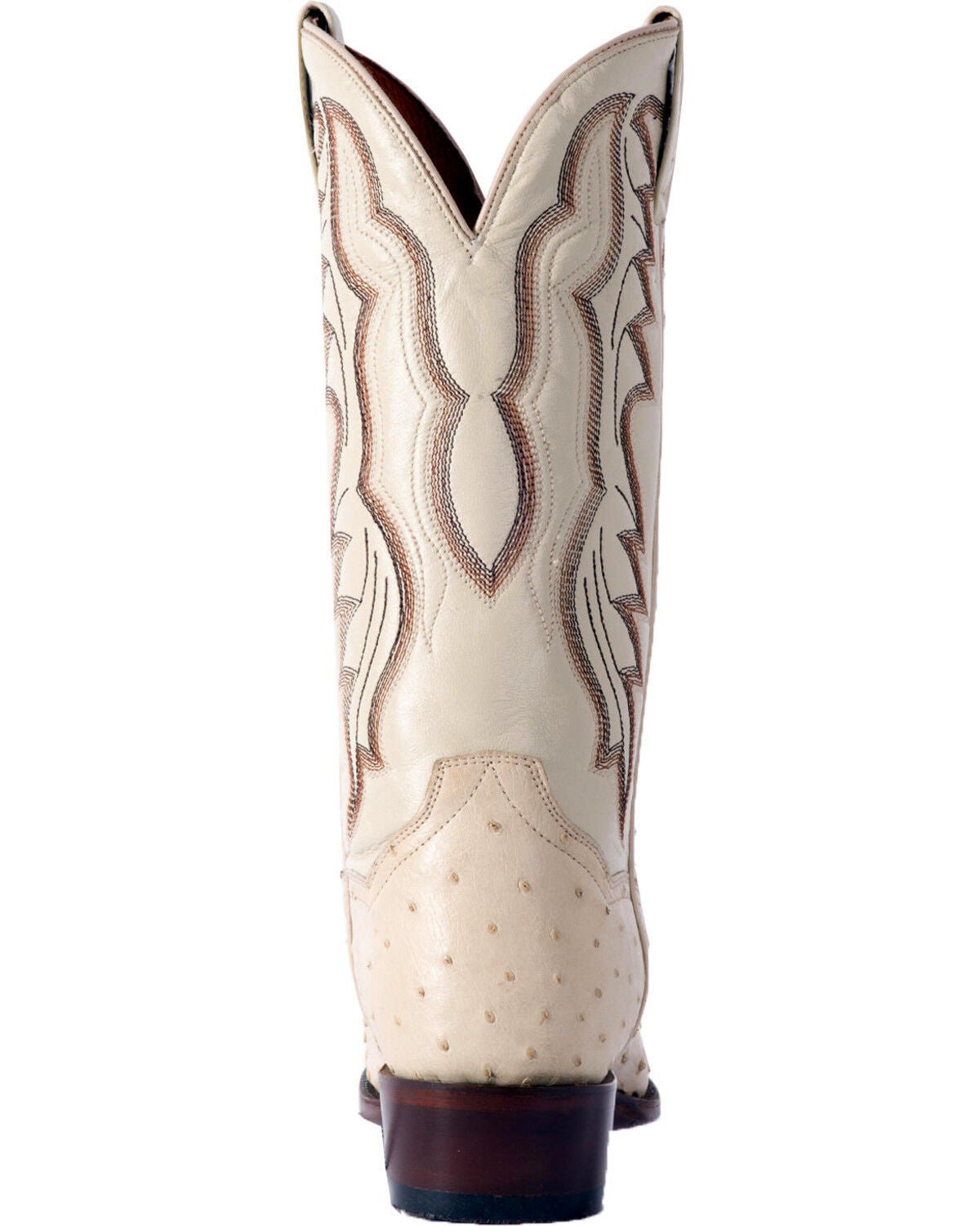 white square toe ostrich boots