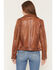 Image #4 - Mauritius Leather Women's Fayola Featherweight Leather Moto Jacket, Cognac, hi-res