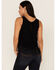 Idyllwind Women's Cameo Beaded Fringe Tank Top, Black, hi-res