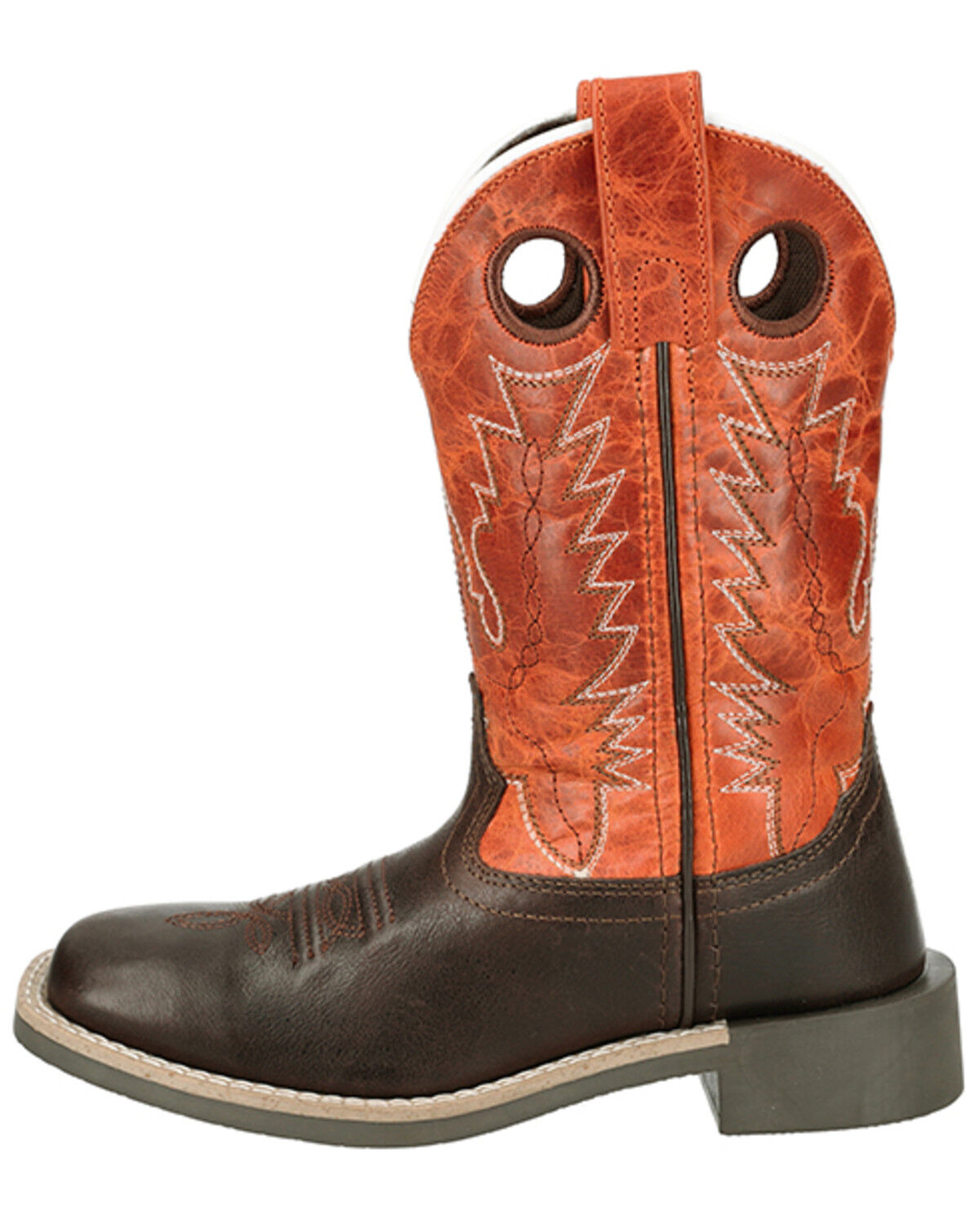 Image #3 - Smoky Mountain Little Boys' Dusty Western Boots - Broad Square Toe, Chocolate, hi-res
