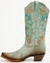 Image #3 - Corral Women's Floral Embroidered Tall Western Boots - Snit Toe, Mint, hi-res