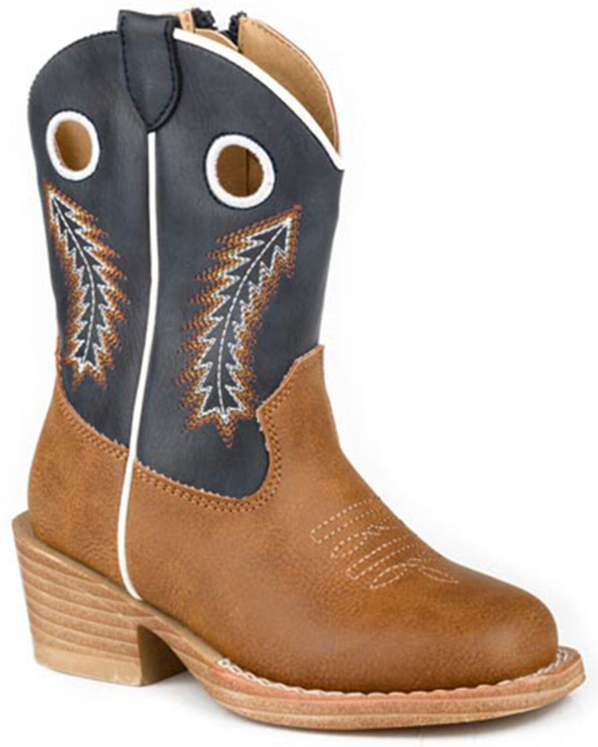 Image #1 - Roper Toddler Boys' Walker Western Boots - Square Toe, Tan, hi-res