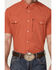 Image #3 - RANK 45® Men's 8 Seconds Short Sleeve Pearl Snap Western Tech Shirt, Medium Red, hi-res