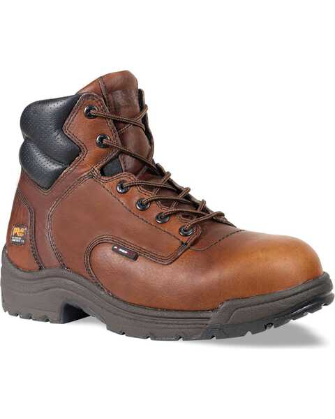 Timberland PRO Men's 6" TiTAN Work Boots - Composite Toe, Camel, hi-res