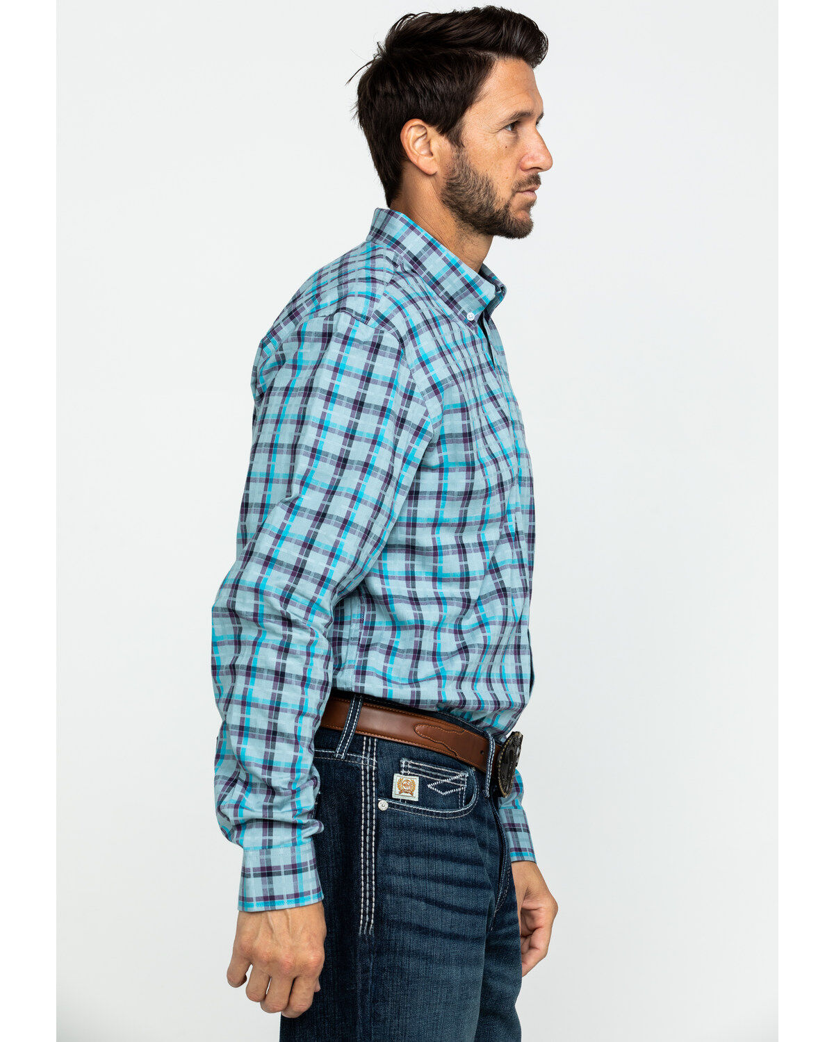 Image #3 - Cody James Core Men's Newberry Plaid Long Sleeve Western Shirt, , hi-res