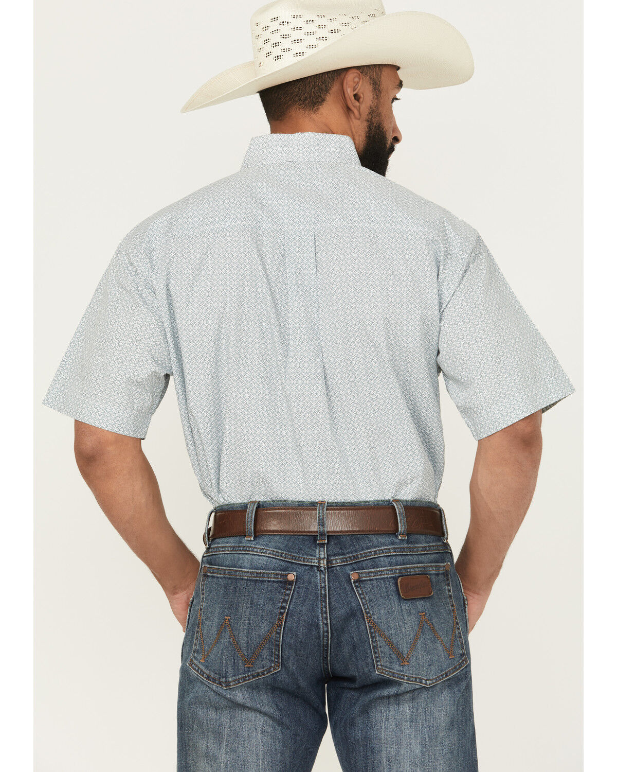 Image #4 - Cinch Men's Printed Short Sleeve Button-Down Western Shirt, Green, hi-res