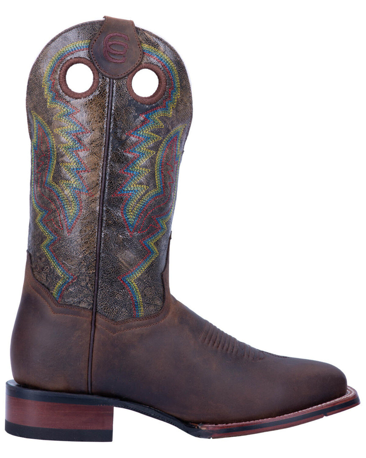 Image #2 - Dan Post Men's Chocolate Deuce Western Boots - Wide Square Toe, , hi-res