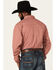 Image #4 - RANK 45® Men's Mash Up Floral Geo Print Long Sleeve Button-Down Western Shirt, Medium Red, hi-res