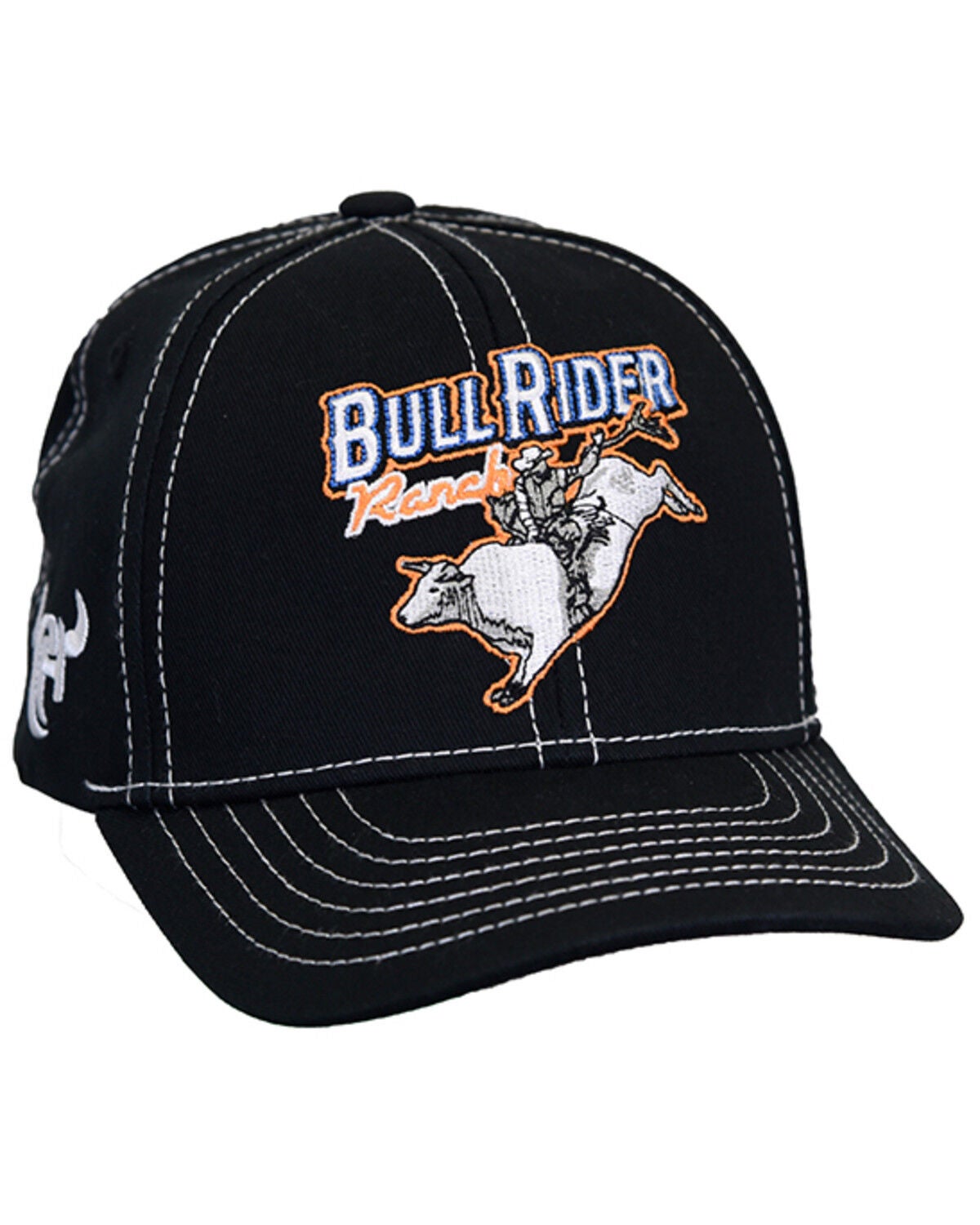 Cowboy Hardware Boys' Bull Rider Ranch Ball Cap, Black, hi-res