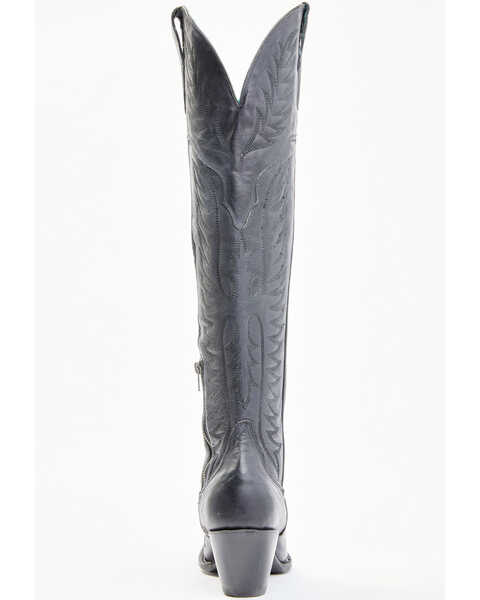 Image #5 - Corral Women's Embroidery Tall Western Boots - Pointed Toe, Black, hi-res