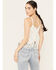 Shyanne Women's Crochet Fringe Tank, White, hi-res
