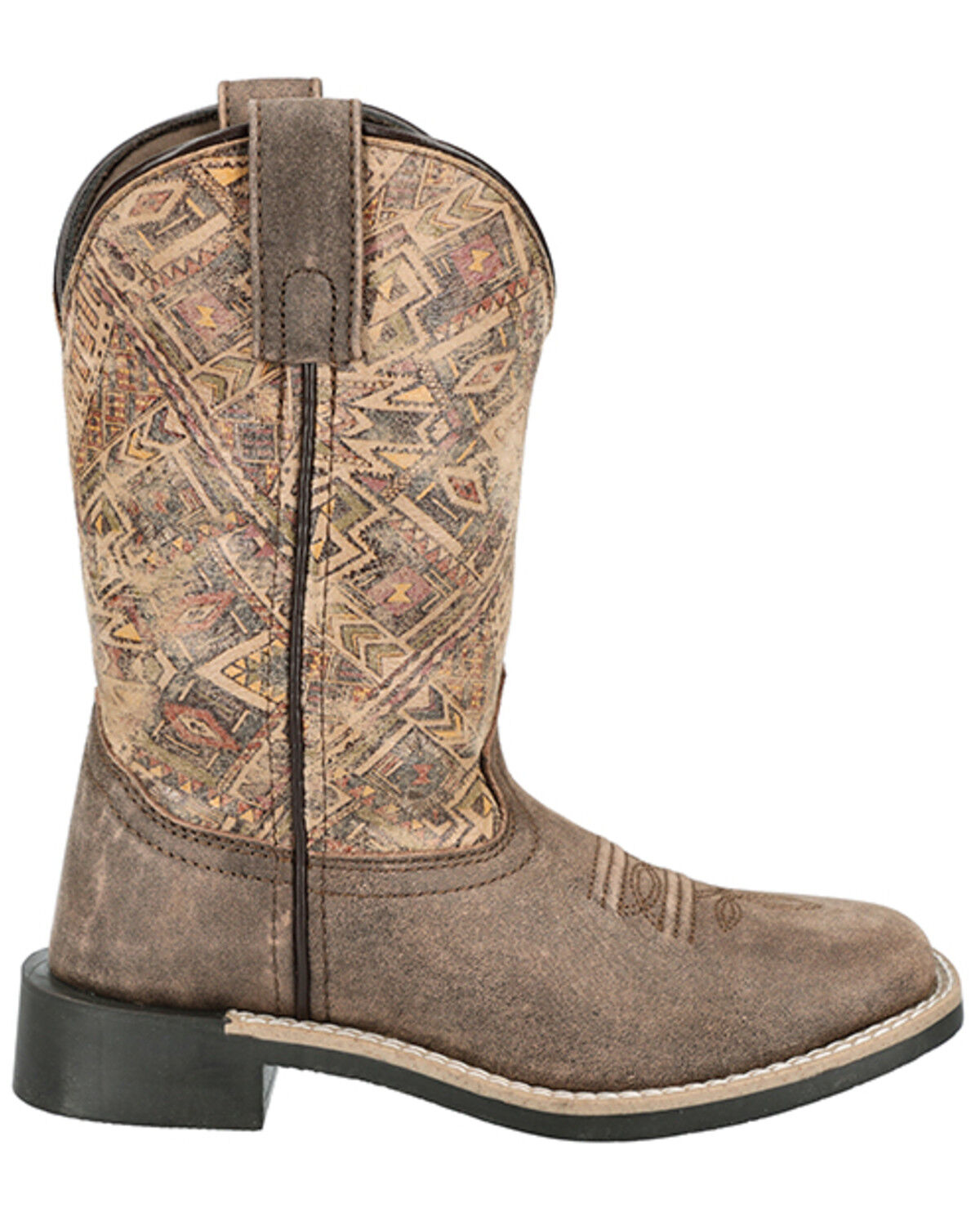 Image #2 - Smoky Mountain Little Boys' Oasis Performance Western Boots - Broad Square Toe, Chocolate, hi-res