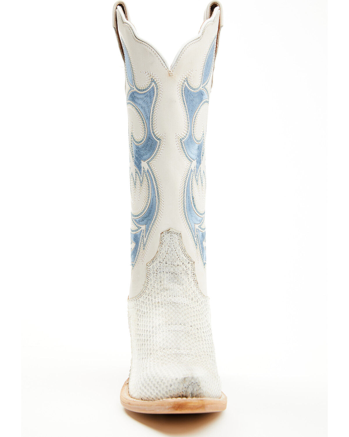 Image #4 - Dan Post Women's Exotic Watersnake Western Boots - Snip Toe, Cream, hi-res