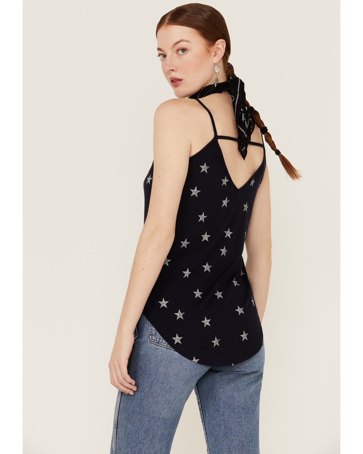 Image #3 - Shyanne Women's Star Print Cami, Navy, hi-res