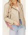 Image #3 - Western & Co Women's Metallic Dreams Fringe Leather Jacket, White, hi-res