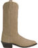 Image #2 - Old West Men's Roughout Suede Western Boots - Medium Toe, , hi-res