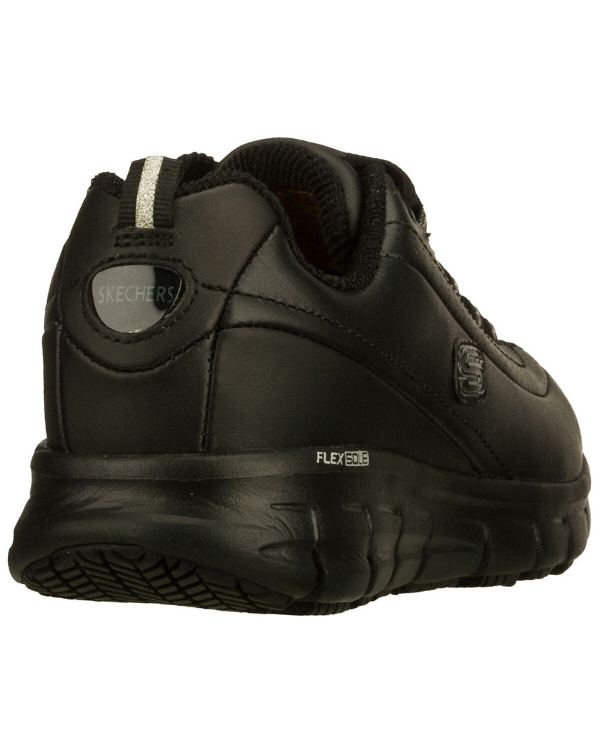 skechers women's sure track black slip resistant work shoes