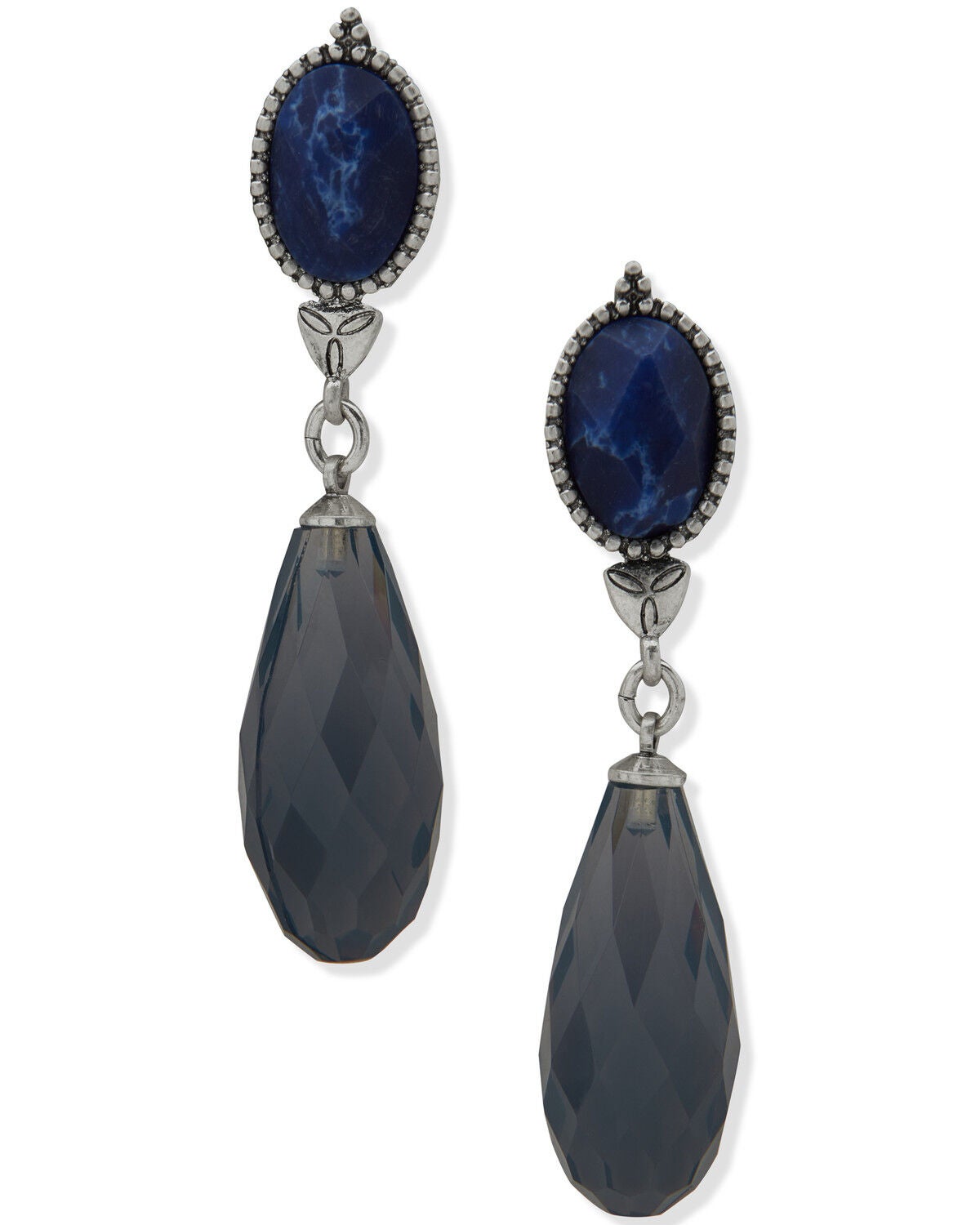 Lainey Wilson Women's Post Stone Drop Earrings, Silver, hi-res