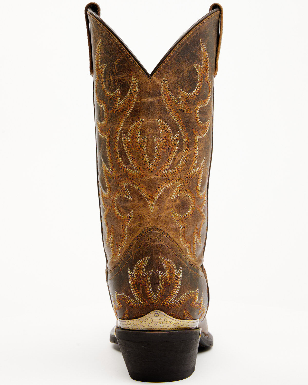 Image #5 - Laredo Men's 12" Fancy Stitch Western Boots - Snip Toe, Tan, hi-res