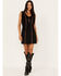 Image #1 - Idyllwind Women's Central Pike Fringe Embroidered Dress, Black, hi-res