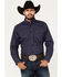 Image #1 - Ariat Men's Nossen Texas Star Print Button-Down Western Shirt, Navy, hi-res