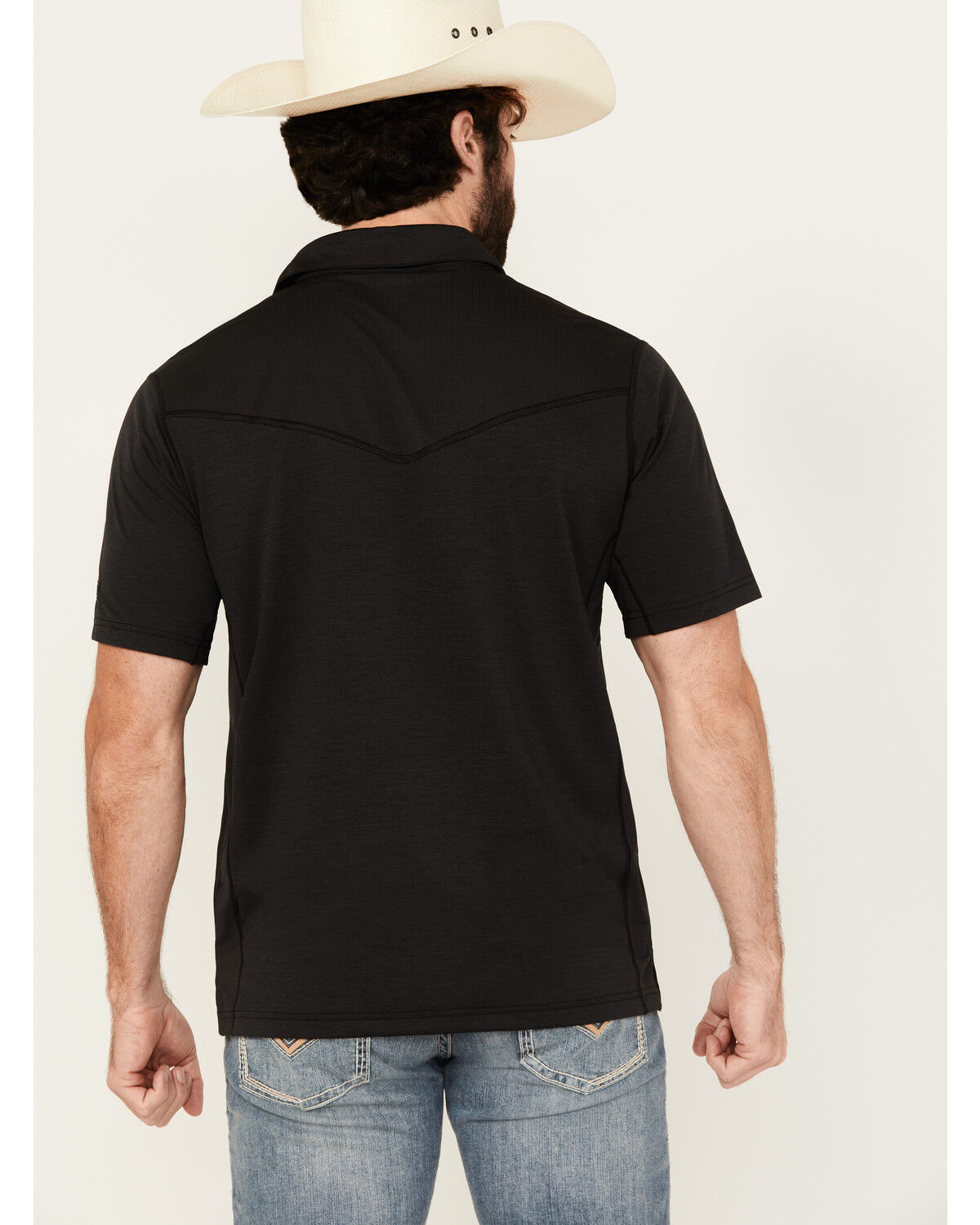 Image #4 - Wrangler Men's Solid Short Sleeve Performance Polo, Black, hi-res