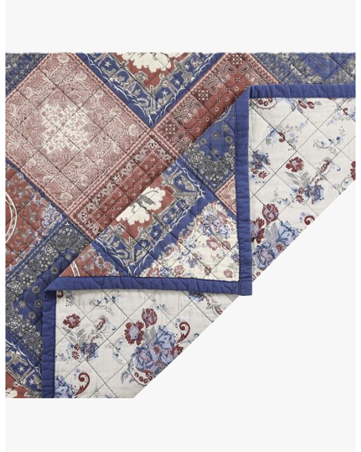 Image #4 - HiEnd Accents Patchwork Bandana Reversible Twin Size Quilt Set - 2 Piece, Multi, hi-res