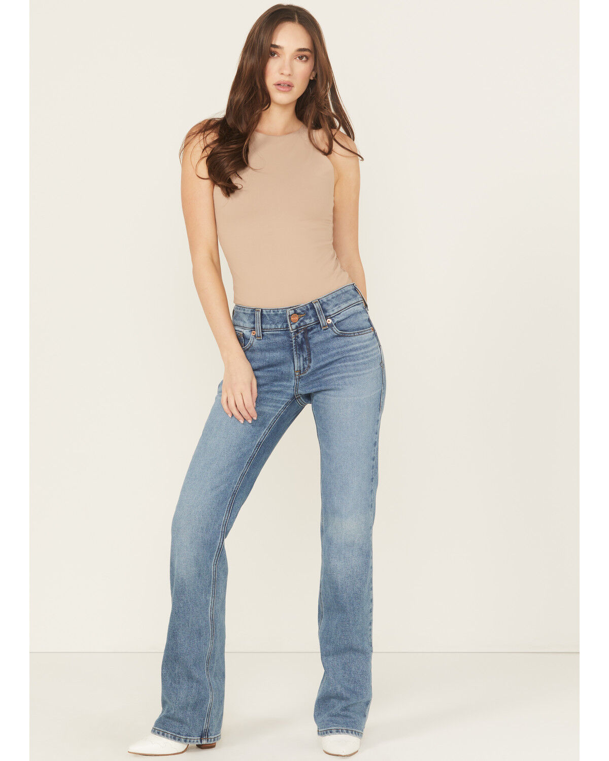 Image #1 - Ariat Women's Medium Wash Acclimatize Bootcut Stretch Denim Jeans, Medium Wash, hi-res